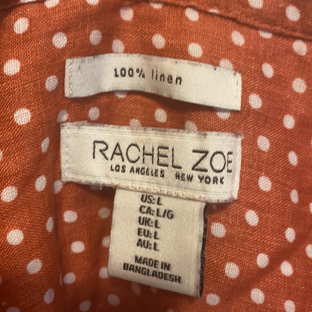 Rachel Zoe 100% linen boxy shirt - Picture 3 of 3